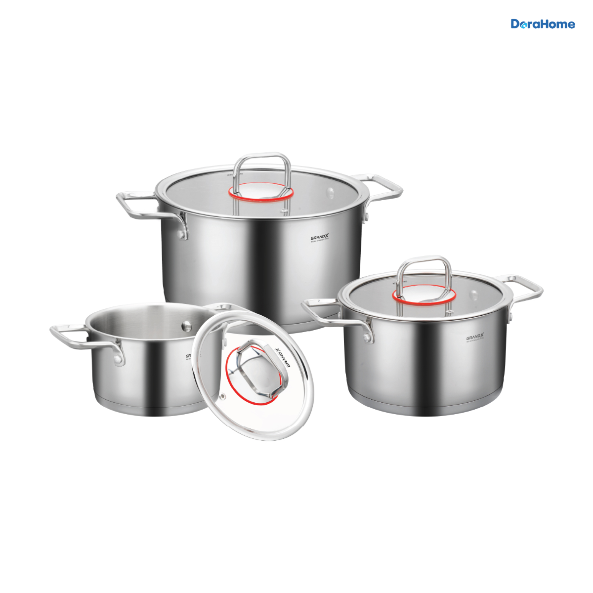 Bộ nồi Inox 304 GRANDX GX603 Nova